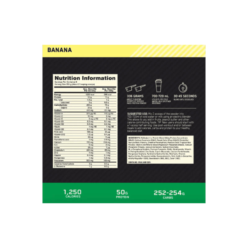 Optimum Nutrition Serious Mass 12lbs - Image 5