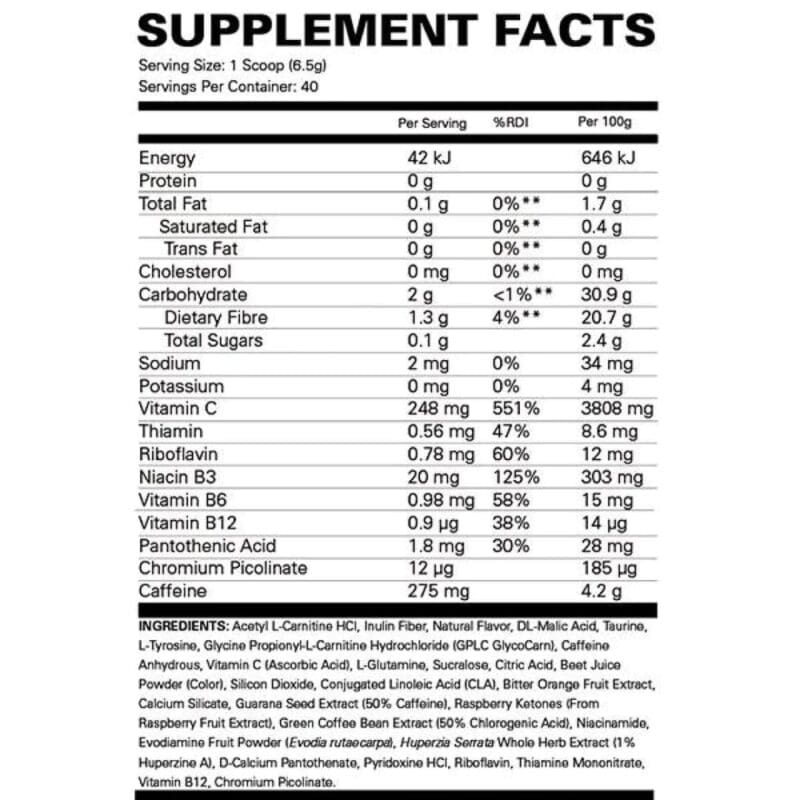 EHP Labs Oxyshred Hardcore Fat Burner